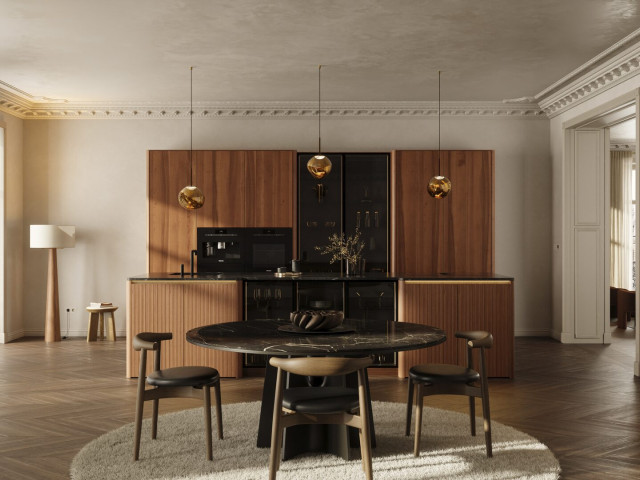 Кухня Häcker AV6023-GL Elegant Walnut