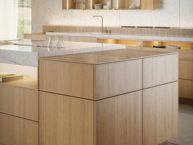 Кухня Häcker AV 6065 / AV 6085-GL Elegant Oak