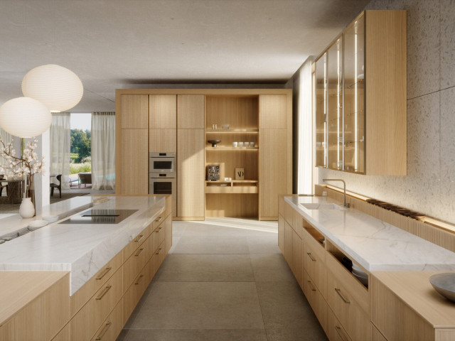 Кухня Häcker AV 6065 / AV 6085-GL Elegant Oak