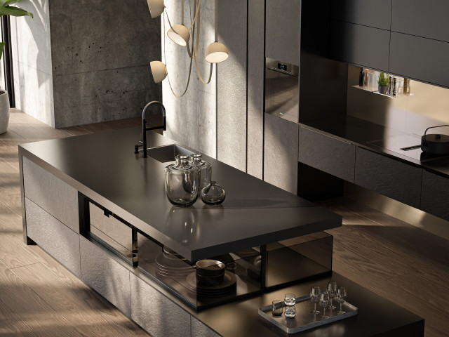 Кухня Häcker AV 7030-GL / AV 5015 Carbon Metallic