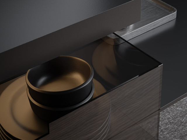 Кухня Häcker AV 7030-GL / AV 5015 Carbon Metallic